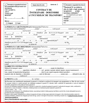 Contract auto vanzare cumparare Online